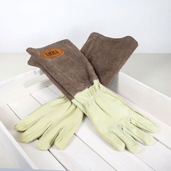 Brown Leather Gardening Gloves