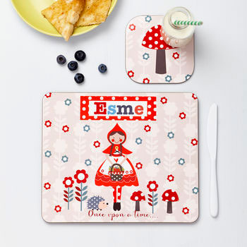 Personalised Children's Little Red Riding Hood Placemat Set