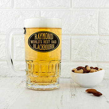 Oval Design Beer Glass Tankard