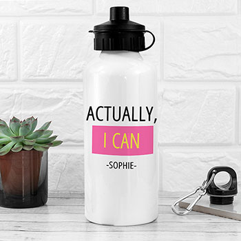 Actually I Can White Water Bottle