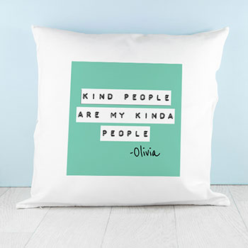 Kind People (Green) Cushion Cover