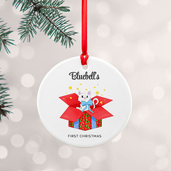 Personalised Cat's First Christmas Ornament