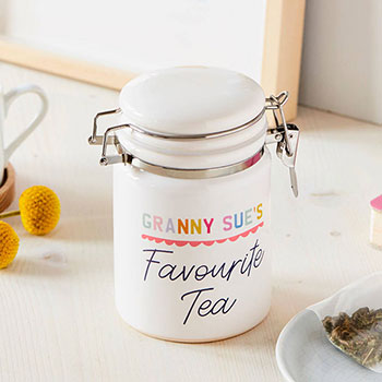 Personalised Favourite Tea Ceramic Jar