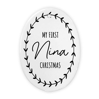 Personalised First Christmas Wreath Decoration