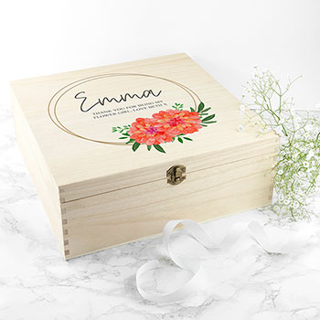 Personalised Floral Bridesmaid Keepsake Box