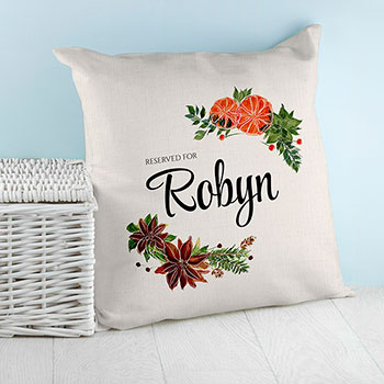 Personalised Floral Reserved for Cushion Cover