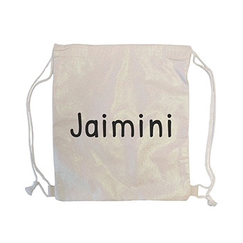 Personalised Glitter Drawstring Bag