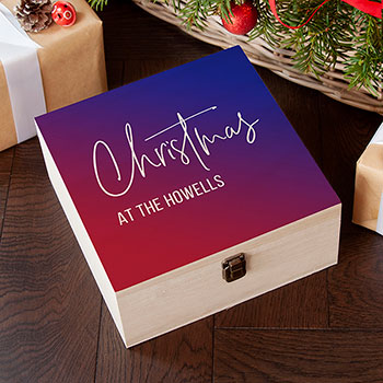 Personalised Gradient Family Christmas Eve Box