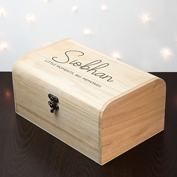 Personalised Kids Special Message Keepsake Wooden Chest 