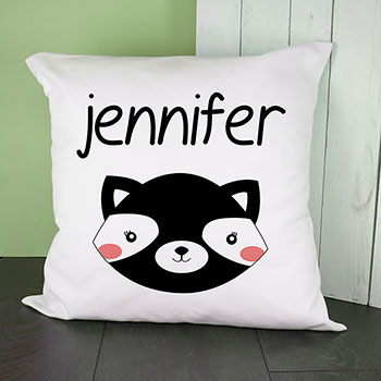 Personalised Little Skunk Face Cushion Cover