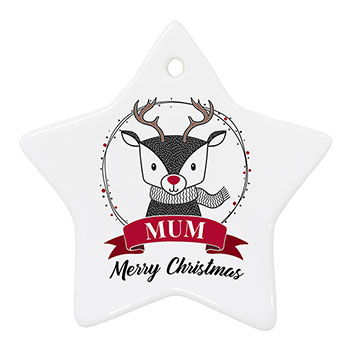 Personalised Reindeer Christmas Decoration
