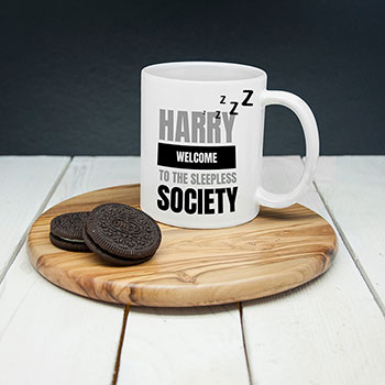 Personalised Sleepless Society Mug