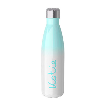 Personalised Summer Sea Blue Insulated Water Bottle