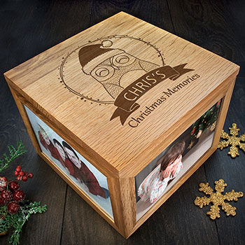 Personalised Woodland Owl Christmas Christmas Memory Box