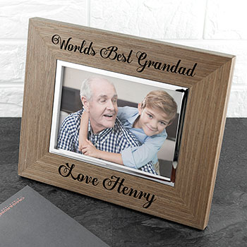 Worlds Best Grandad Engraved Photo Frame
